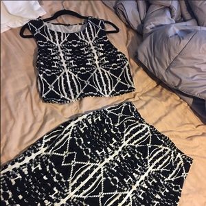 Express 2 piece set crop top and maxi skirt. SZ M